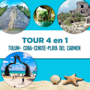 Tour 4 en 1 Tulum Coba Cenote Playa