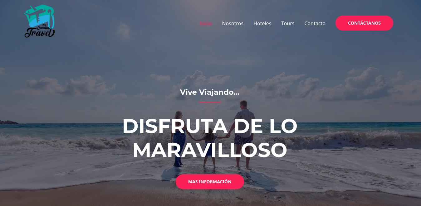 My Cancún Travel / Pantallazo del sitio web