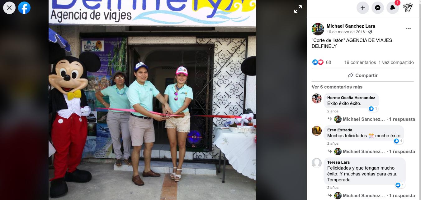 Agencia de viajes Delfinely Campeche / Fundación de la agencia