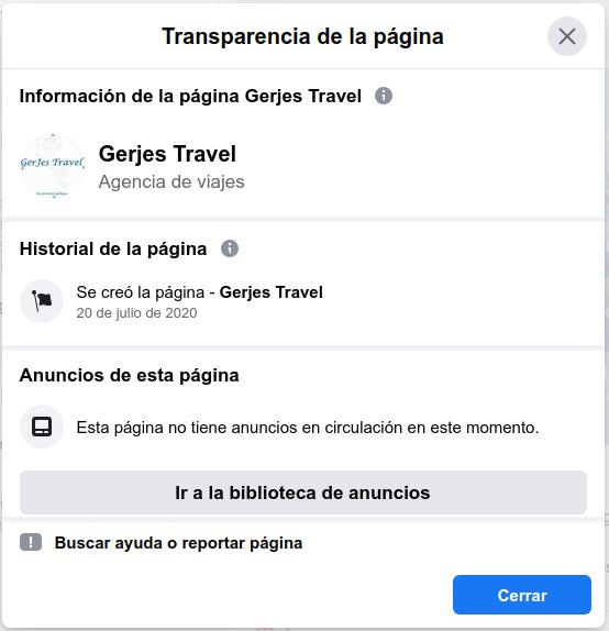 Gerjes Travel / Historial de la página FB