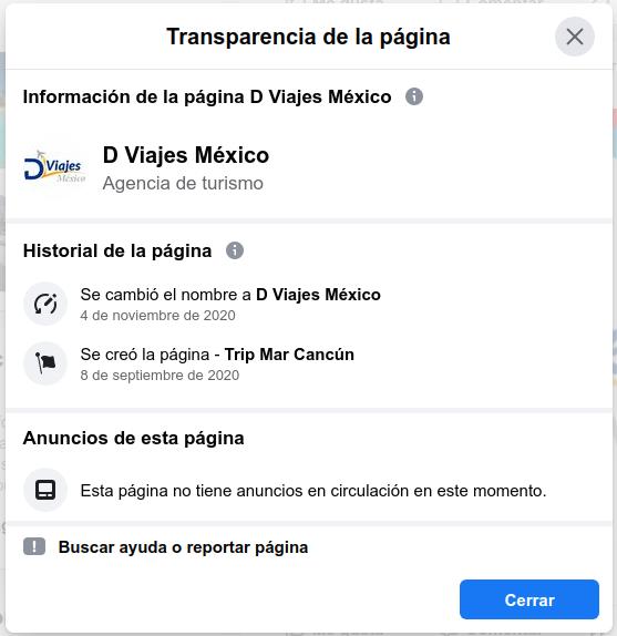D Viajes México / Historial de la página FB