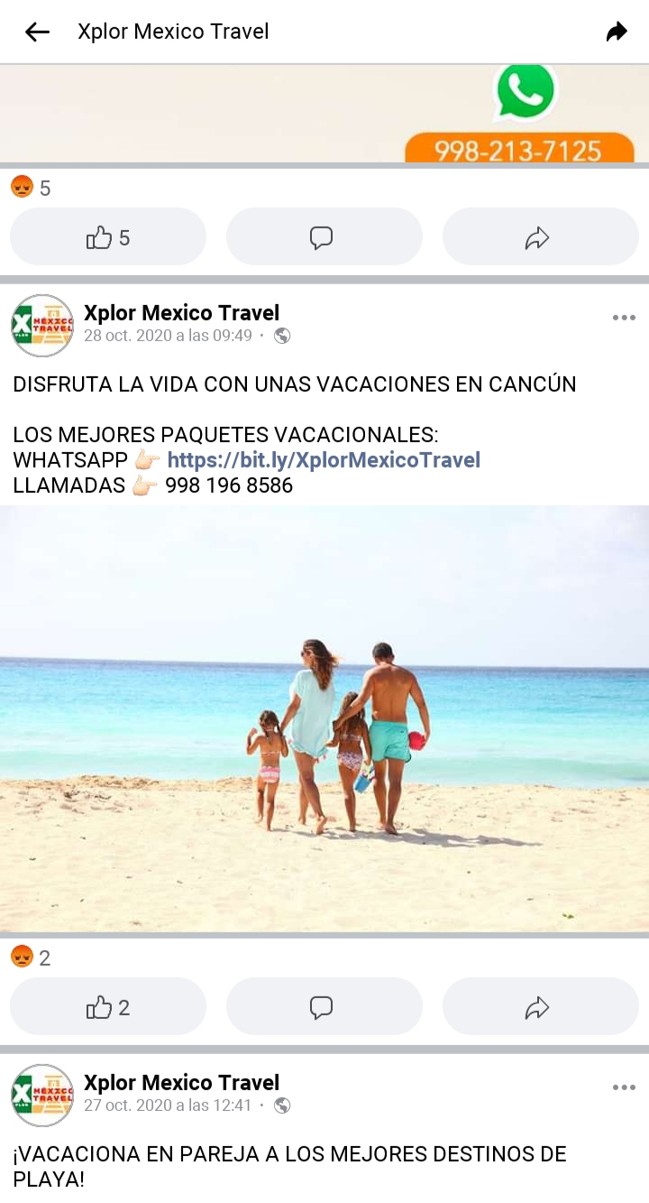 Xplor Mexico Travel / Reacciones negativas en la página FB