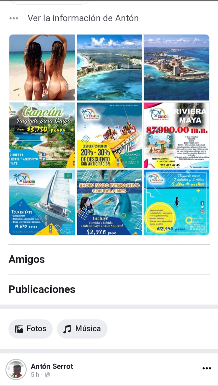 Xplora cancun travels tours / Imagen del perfil de FB de Anton