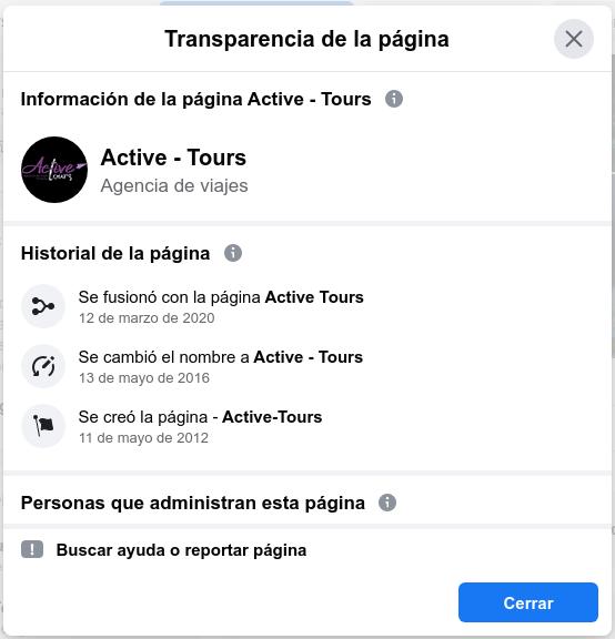 Active - Tours / Historial de la página FB