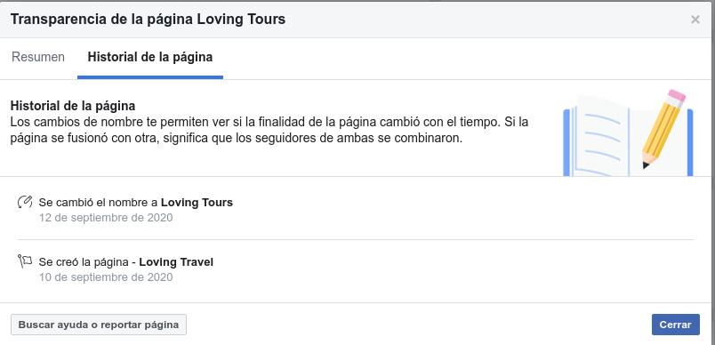 Loving Tours / Historial de página en FB